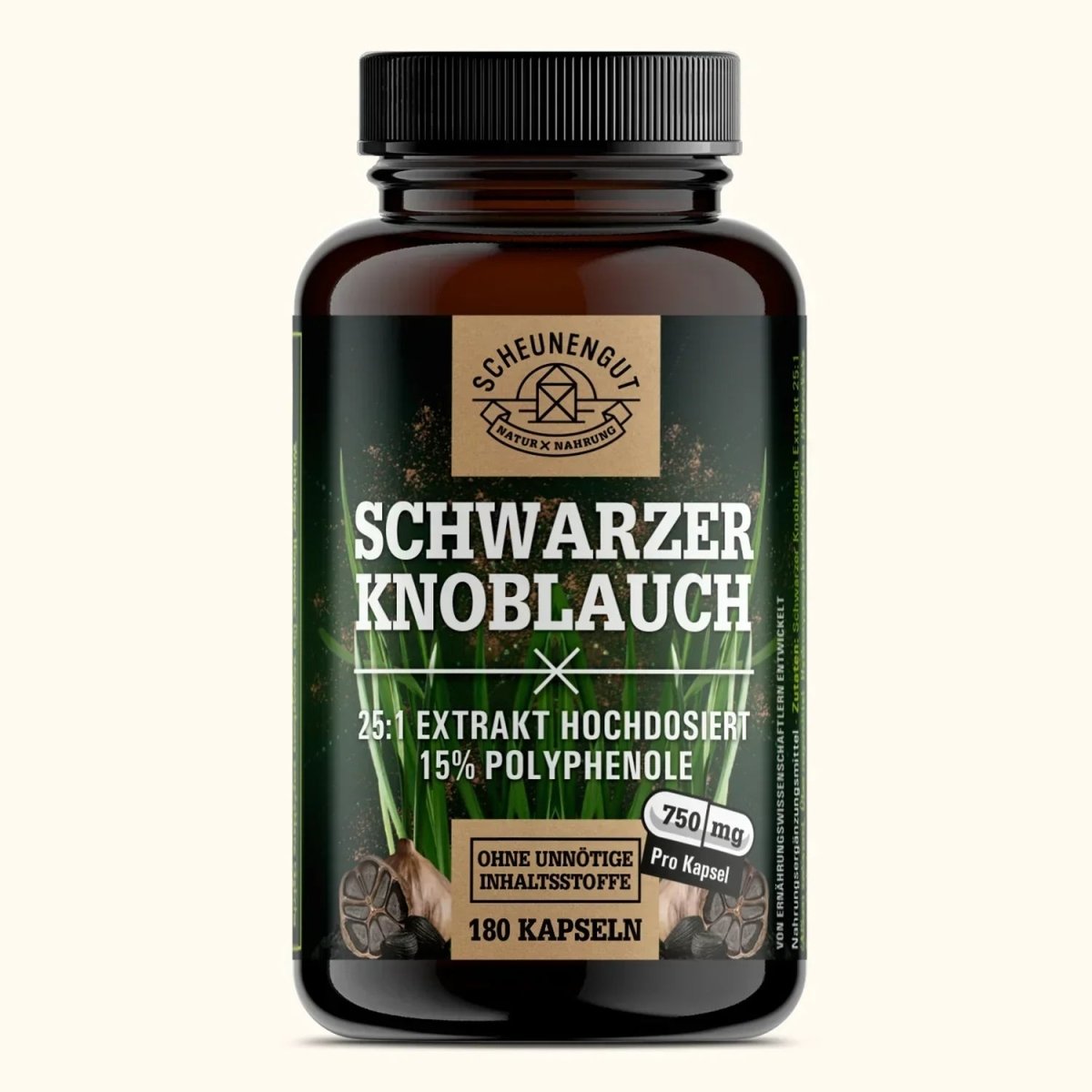 Fermentierter Knoblauch Extrakt hochdosiert 25:1 mit 15% Polyphenole & S - Allylcystein Scheunengut - Shop