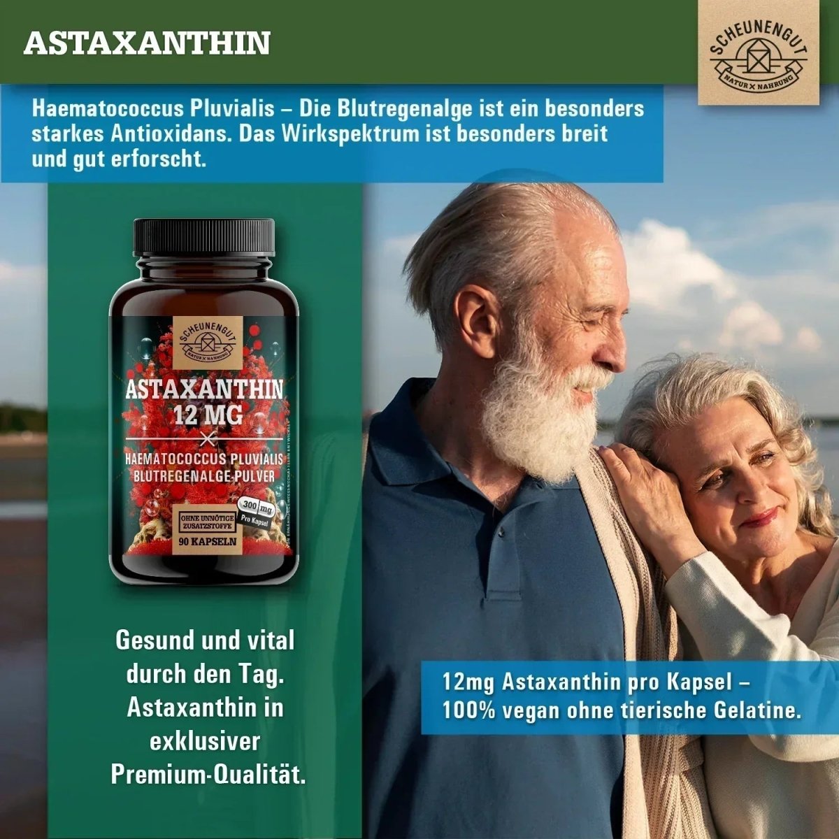 Haematococcus Pluvialis Pulver aus Frankreich - 100% Vegan Scheunengut - Shop