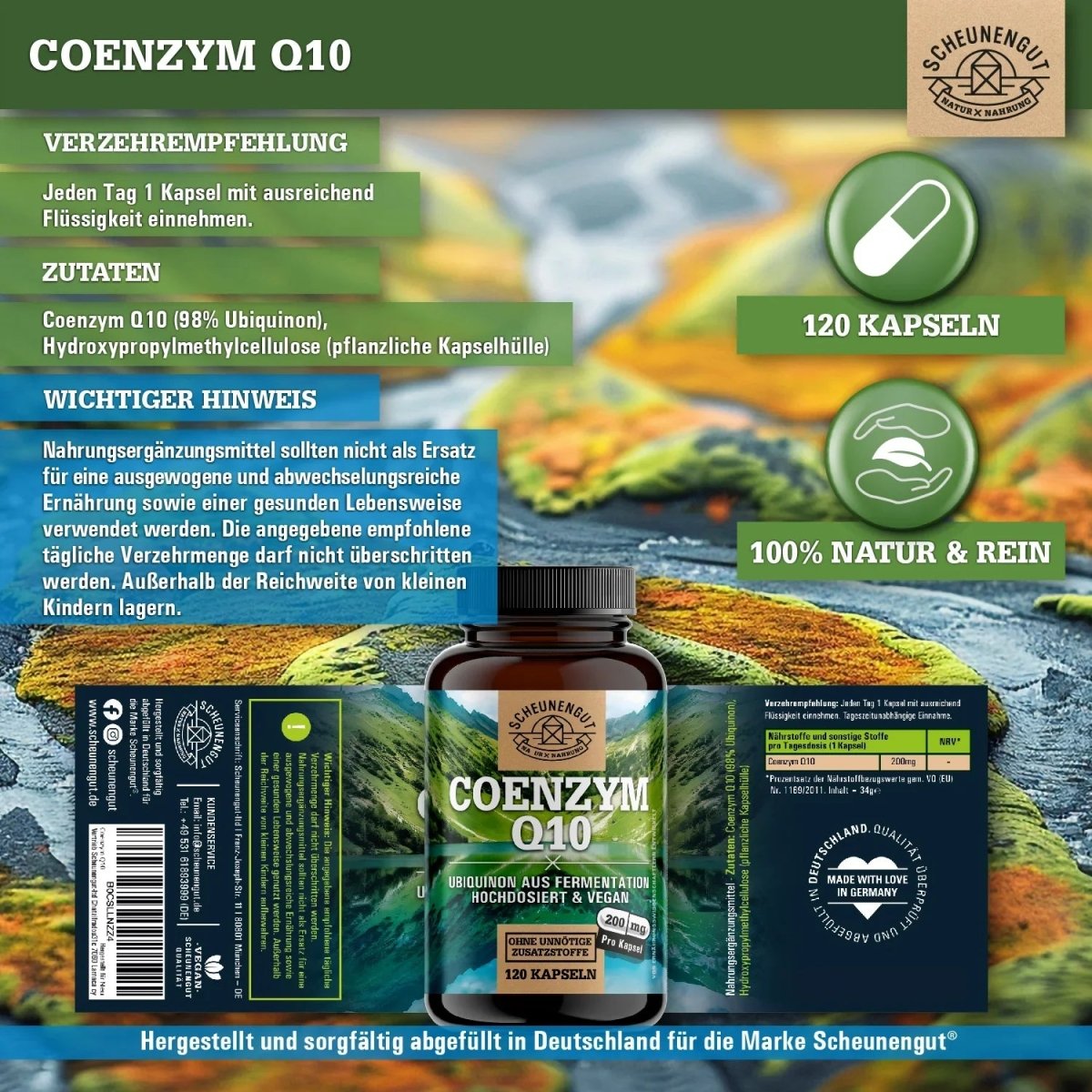 Hochdosiertes Ubiquinon aus pflanzlicher Fermentation Scheunengut - Shop