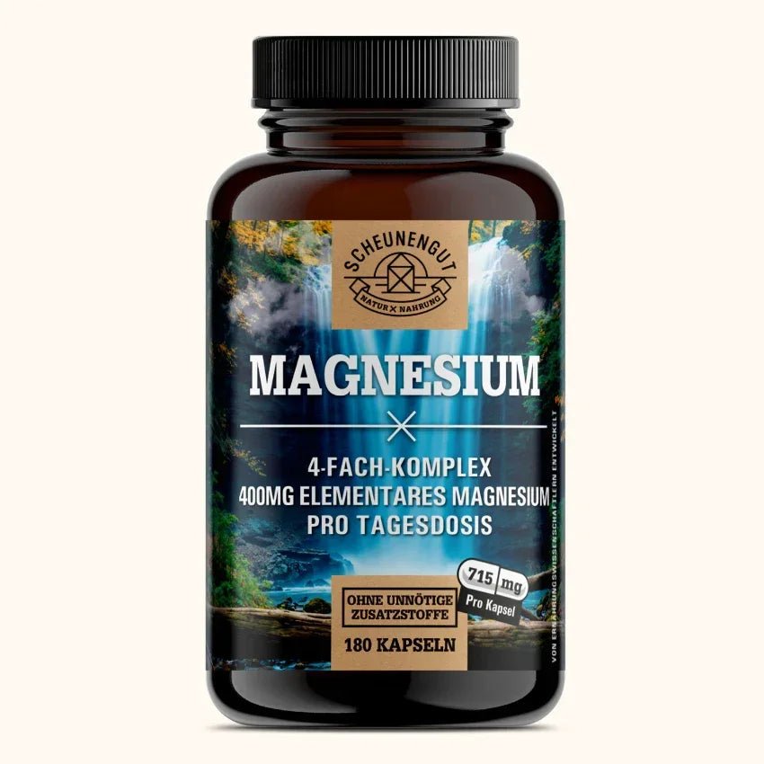 Komplex aus 4 bioaktiven Magnesiumquellen - 400mg elementares Magnesium pro Tag Scheunengut - Shop