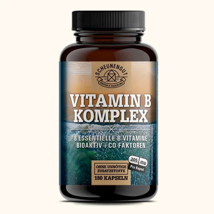 Komplex aus allen 8 B - Vitaminen (bioaktiv) + 3 Co - Faktoren Myo - Inositiol, Betain und Cholin Scheunengut - Shop