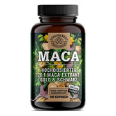 Maca Kapseln Hochdosiert 20:1 Maca Extrakt Gold & Schwarz