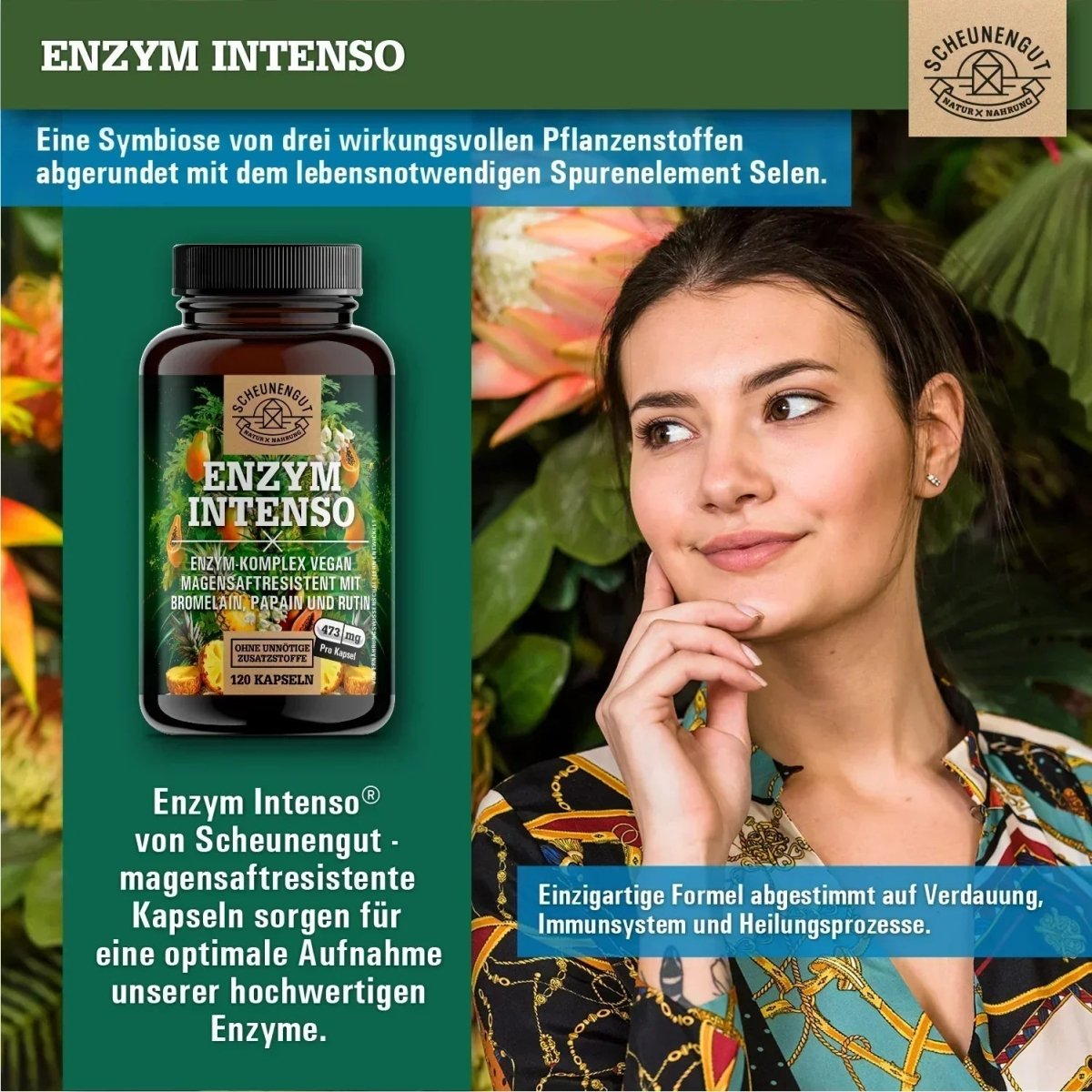 Magensaftresistenter Bromelain Komplex mit Papain, Rutin und Selen Scheunengut - Shop