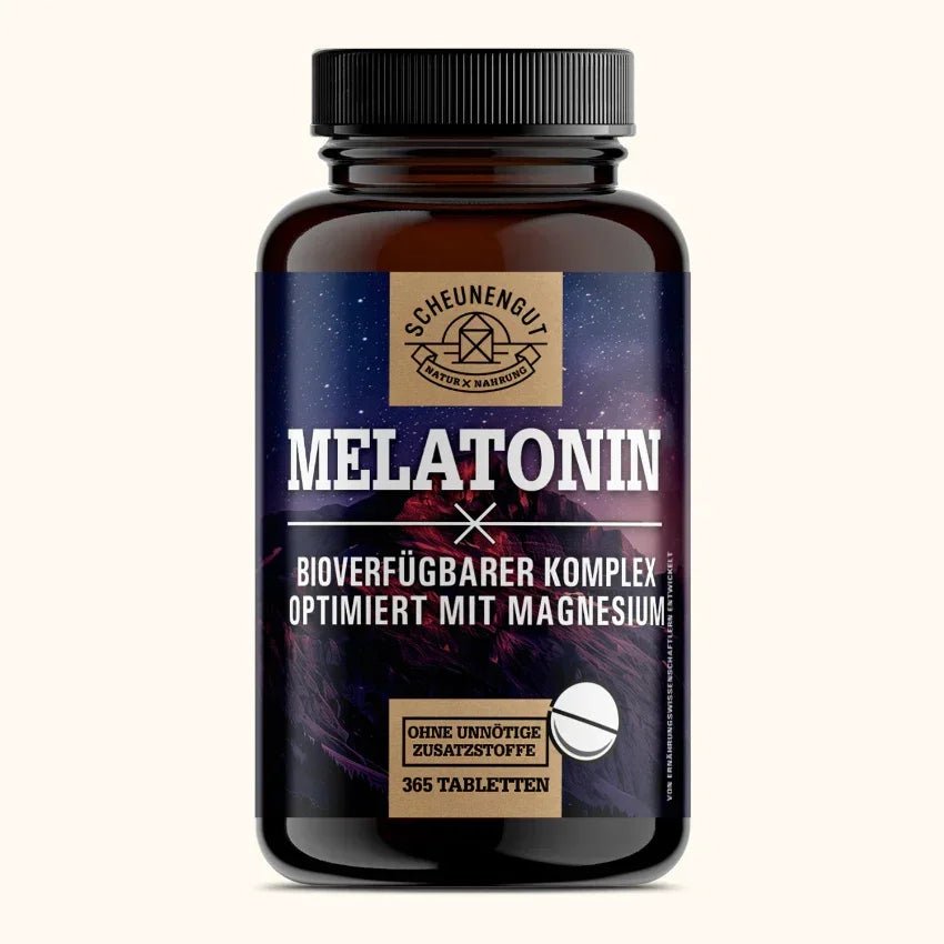 Melatonin Schlafkomplex 1mg pro Tablette optimiert mit Magnesium Scheunengut - Shop