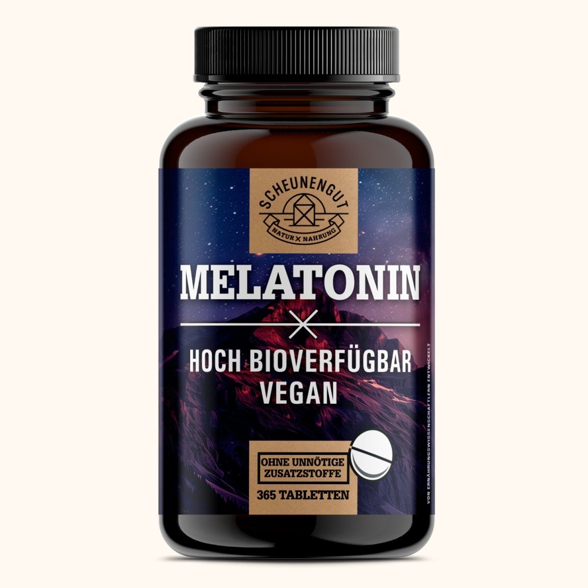 Melatonin Schlafkomplex 1mg pro Tablette optimiert mit Magnesium Scheunengut Shop