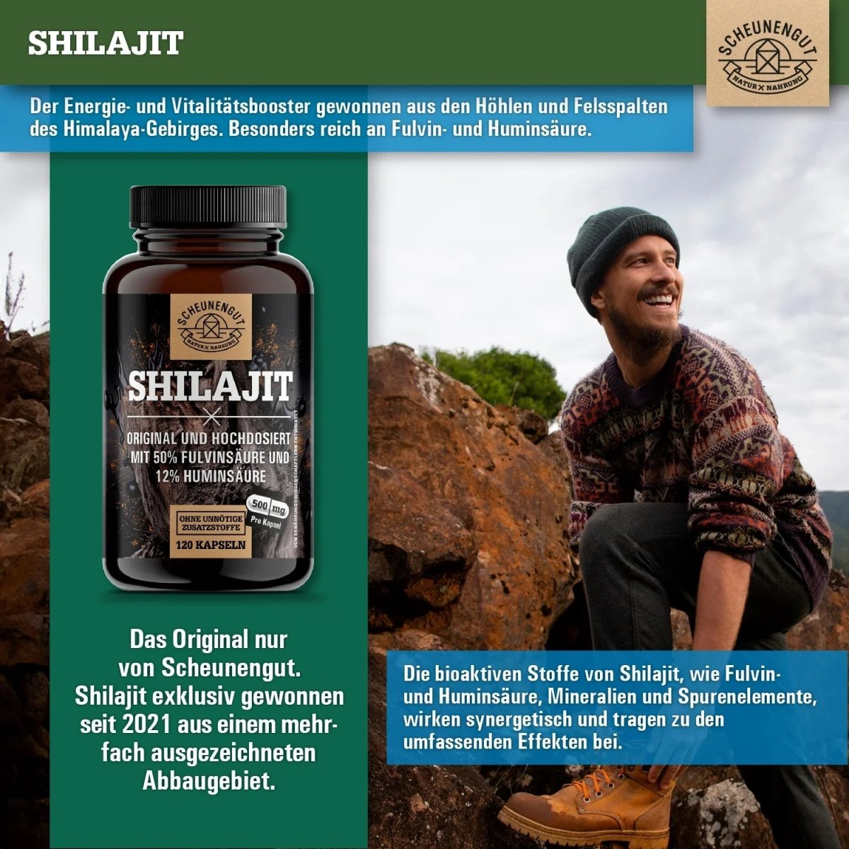 Mumijo Shilajit Extrakt mit 50% Fulvinsäure und 12% Huminsäure Scheunengut - Shop