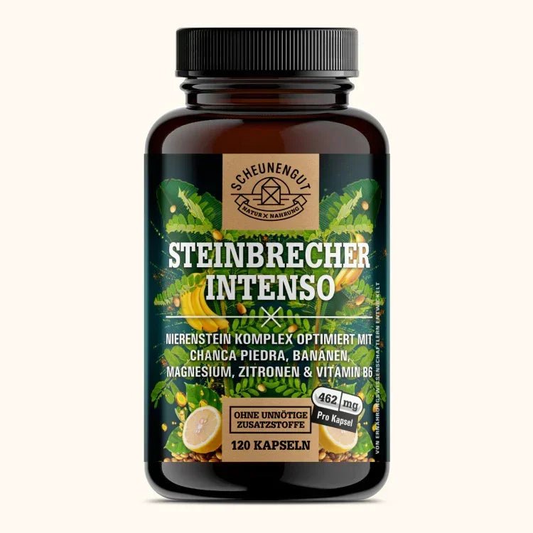 Nierenstein - Kompelx mit Chanca Piedra, Banane, Zitrone, Vitamin B6 und Magnesium Scheunengut - Shop
