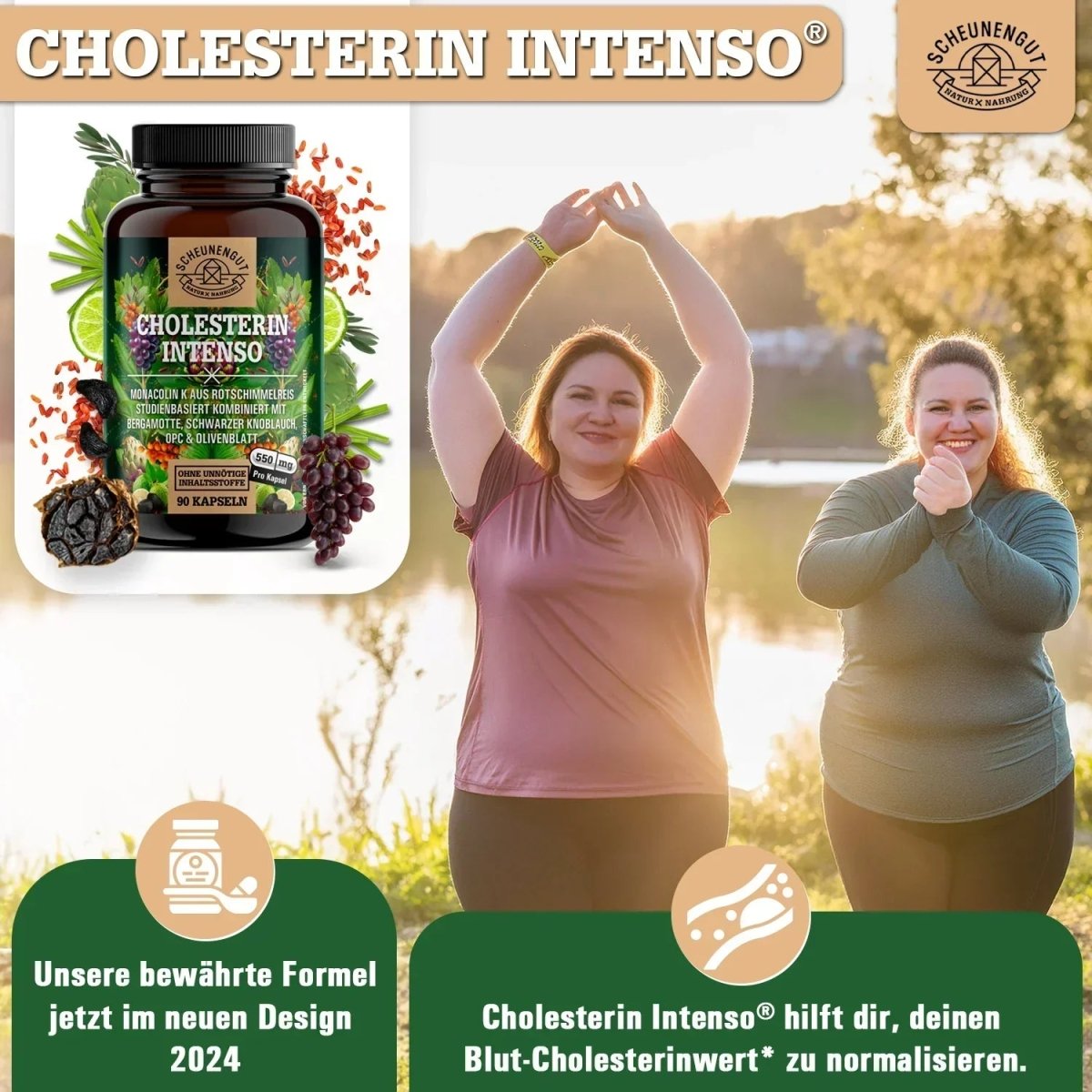 Roter Reis Vitalkomplex mit Monacolin K, schwarzer Knoblauch, Bergamotte uvm. Scheunengut - Shop