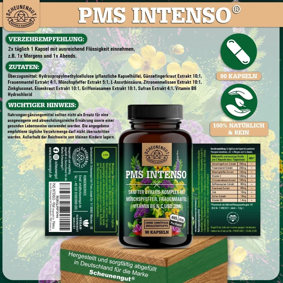 Sanfter Zykluskomplex mit Mönchspfeffer, Frauenmantel, Safran uvm. Scheunengut - Shop