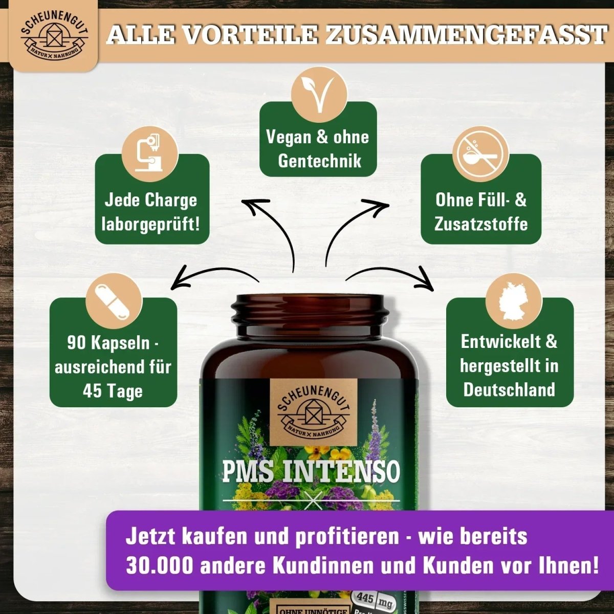 Sanfter Zykluskomplex mit Mönchspfeffer, Frauenmantel, Safran uvm. Scheunengut - Shop