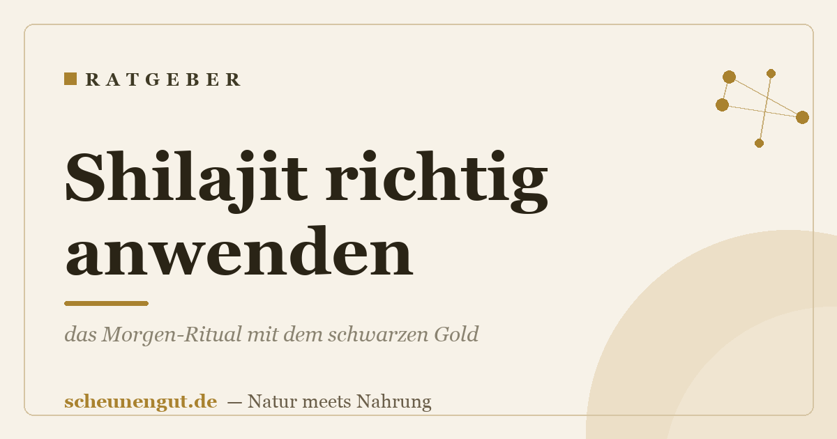 Shilajit richtig anwenden: das Morgen-Ritual mit dem schwarzen Gold