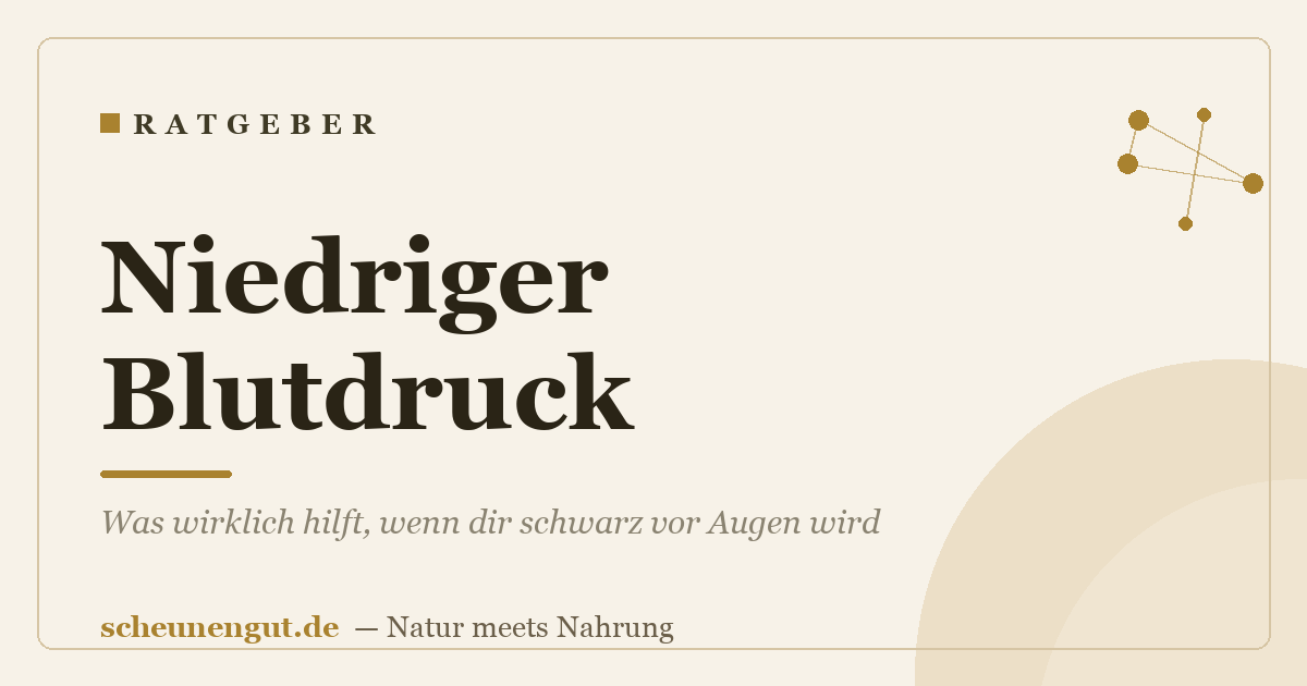 Niedriger Blutdruck: Was wirklich hilft, wenn dir schwarz vor Augen wird