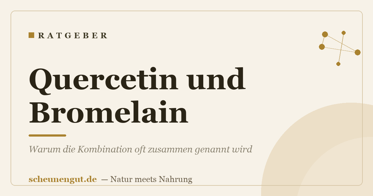 Quercetin und Bromelain: Warum die Kombination oft zusammen genannt wird