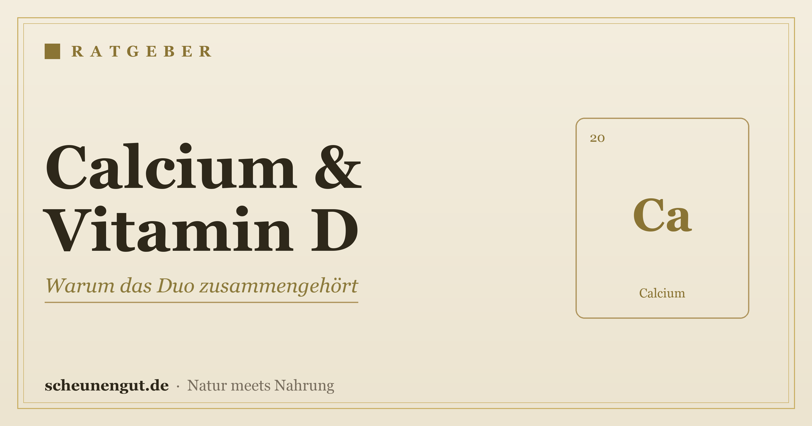 Kann man Calcium und Vitamin D zusammen nehmen? – Ratgeber von Scheunengut