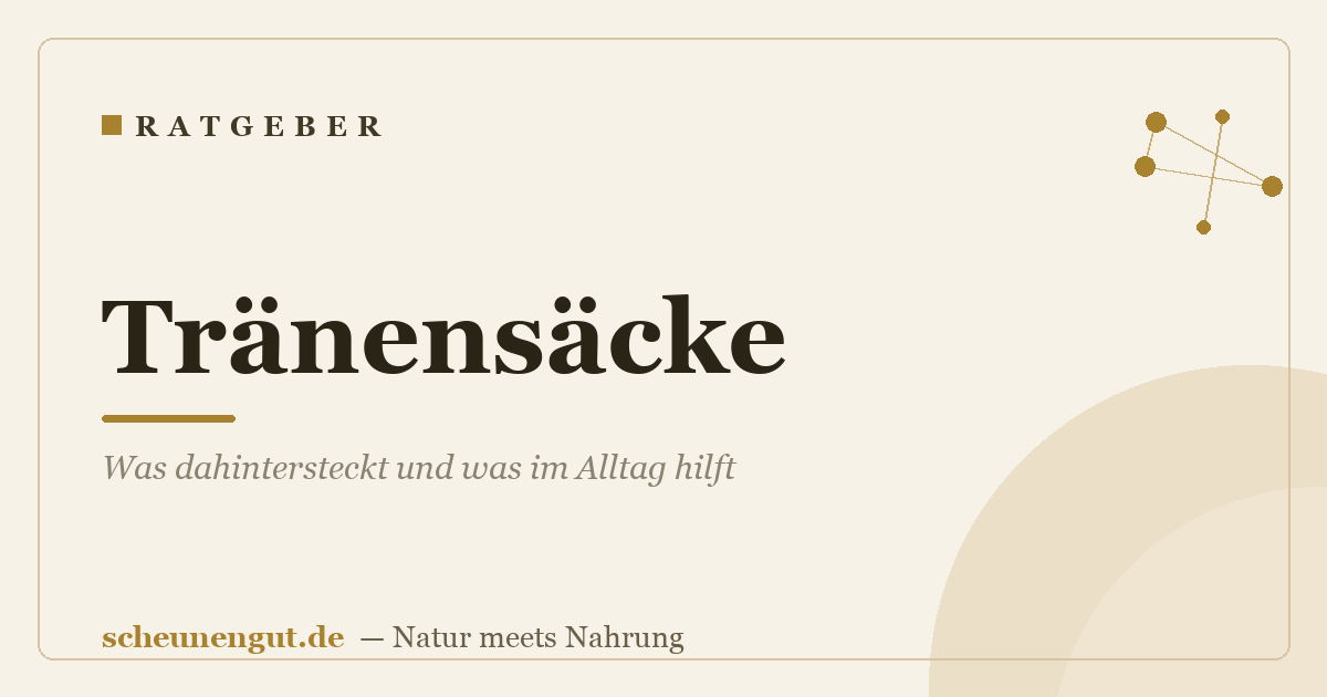 Tränensäcke: Was dahintersteckt und was im Alltag hilft