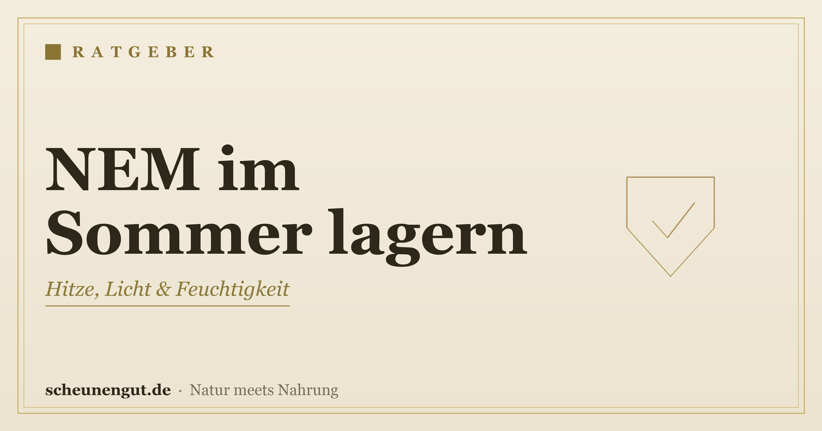 Nahrungsergänzung im Sommer richtig lagern – Ratgeber von Scheunengut