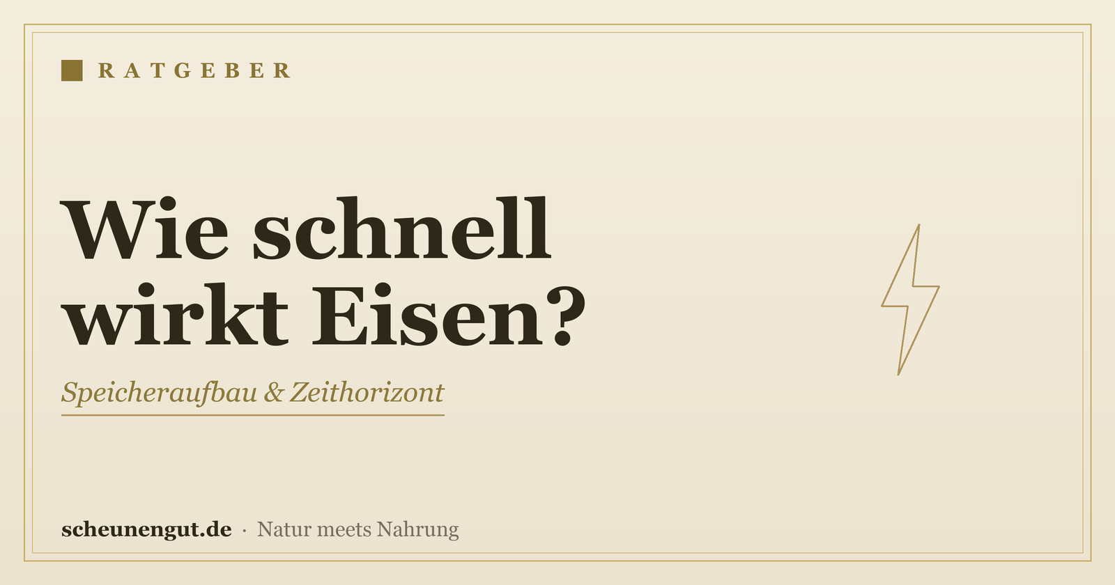 Wie schnell wirkt Eisen bei Eisenmangel? – Ratgeber von Scheunengut