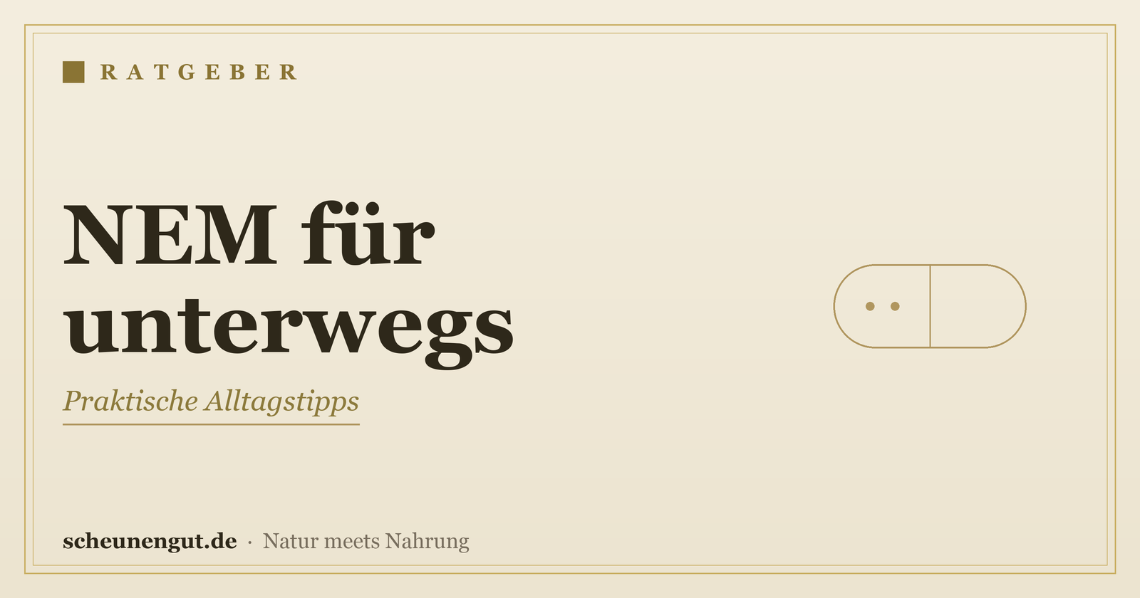 Nahrungsergänzung für unterwegs – Ratgeber von Scheunengut