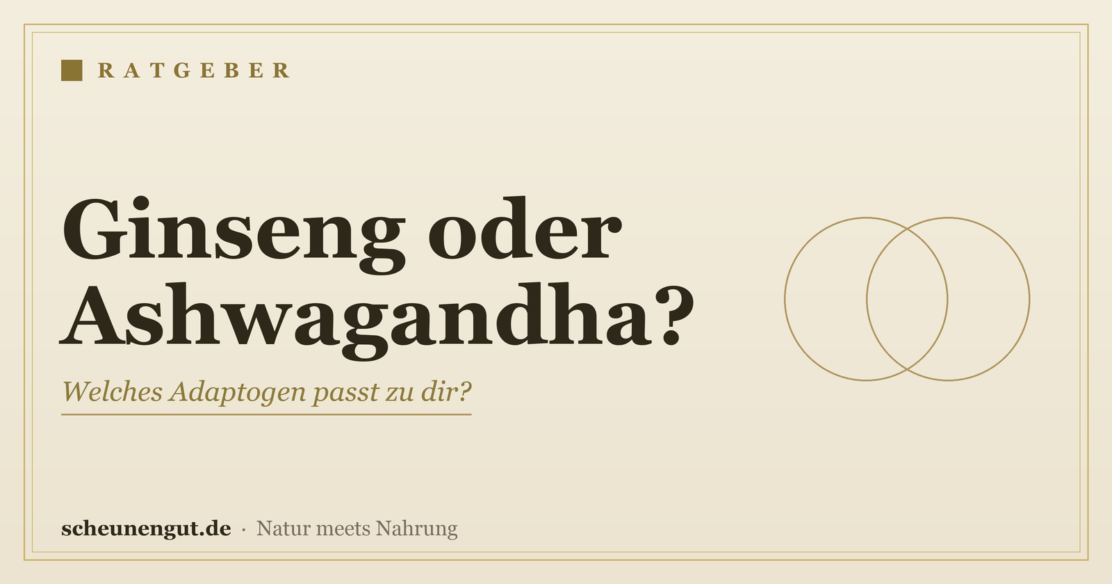 Ginseng oder Ashwagandha – Ratgeber von Scheunengut