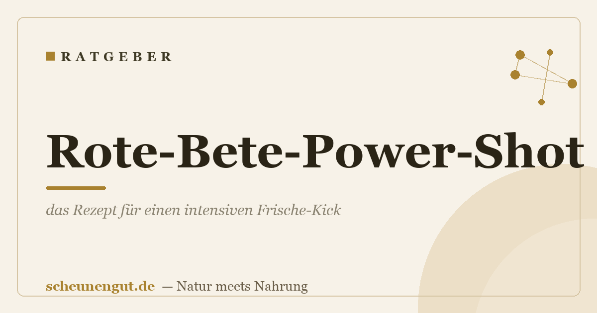 Rote-Bete-Power-Shot: das Rezept für einen intensiven Frische-Kick