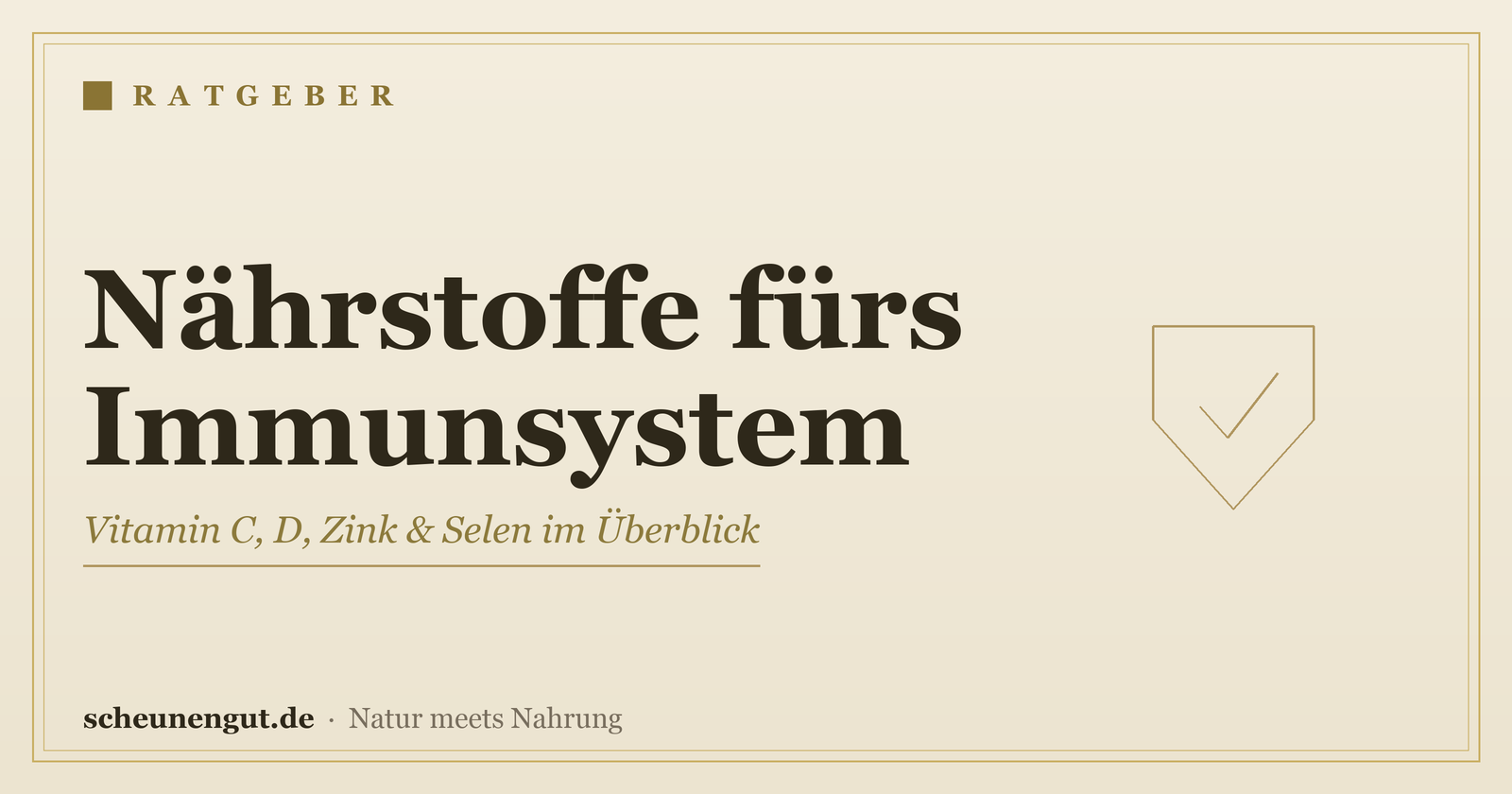 Nährstoffe fürs Immunsystem: der große Überblick – Ratgeber von Scheunengut