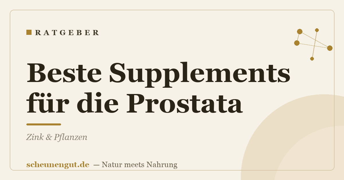Beste Supplements für die Prostata: Zink & Pflanzen