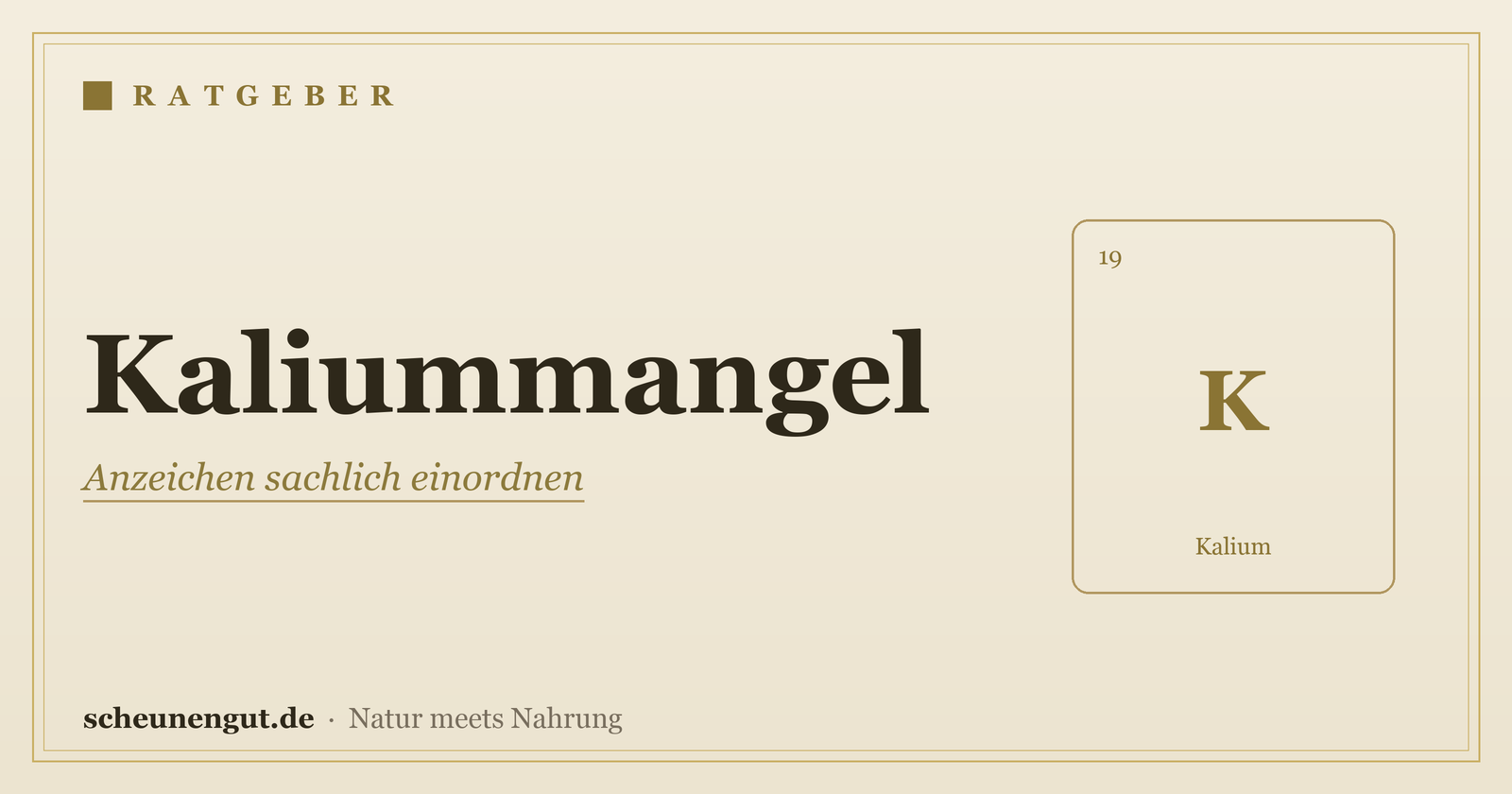 Kaliummangel: Anzeichen einer knappen Versorgung – Ratgeber von Scheunengut