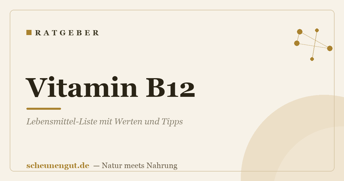 Vitamin B12: Lebensmittel-Liste mit Werten und Tipps