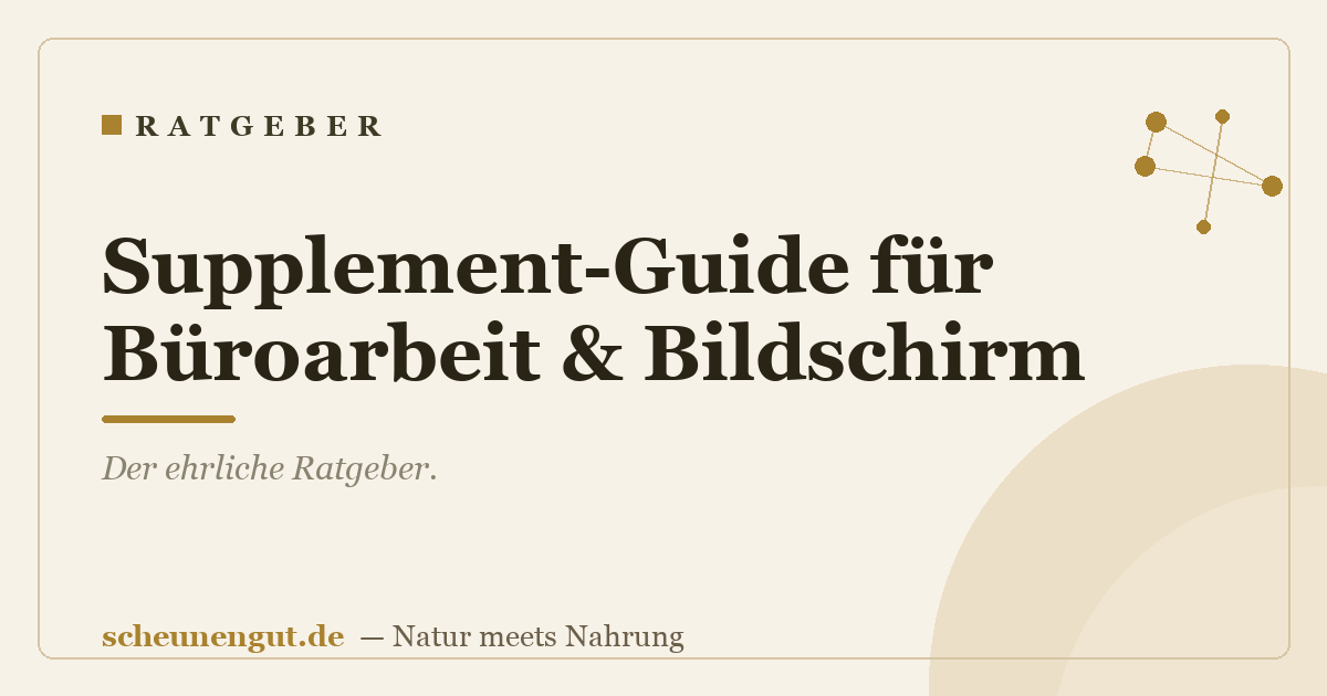 Supplement-Guide für Büroarbeit & Bildschirm