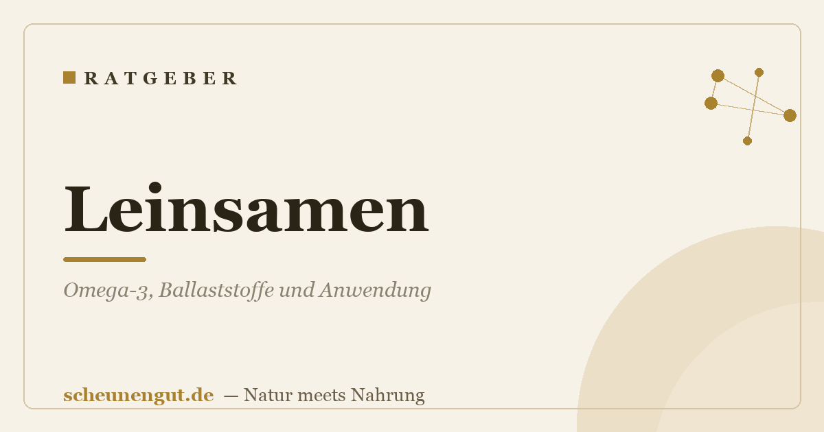 Leinsamen: Omega-3, Ballaststoffe und Anwendung