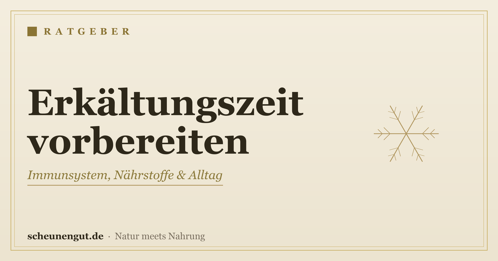 Die Erkältungszeit vorbereiten – Ratgeber von Scheunengut