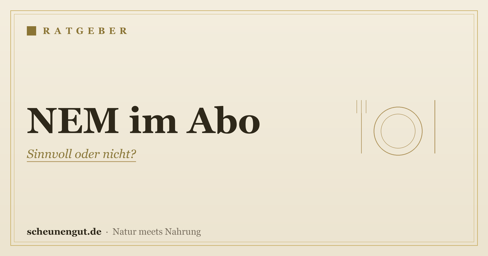 Nahrungsergänzung im Abo: sinnvoll oder nicht? – Ratgeber von Scheunengut