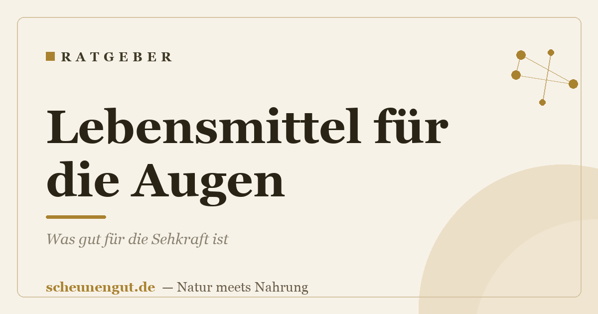Lebensmittel für die Augen: Was gut für die Sehkraft ist