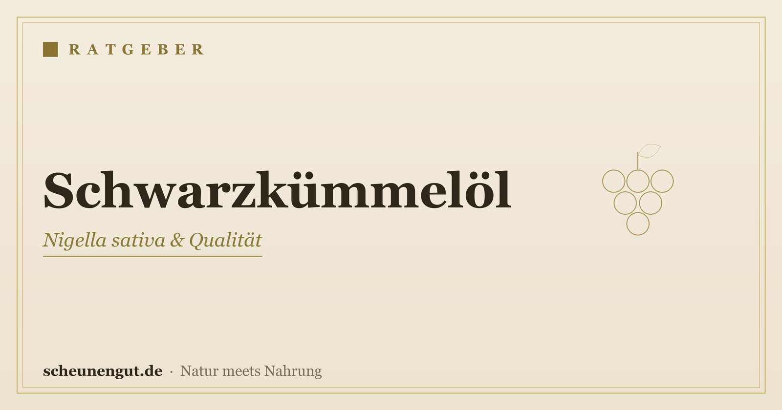 Schwarzkümmelöl: Herkunft, Formen & Qualität – Ratgeber von Scheunengut