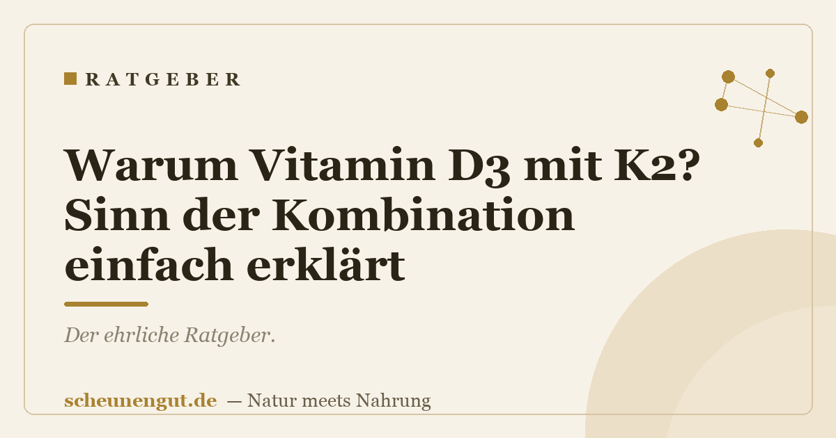 Warum Vitamin D3 mit K2? Sinn der Kombination einfach erklärt