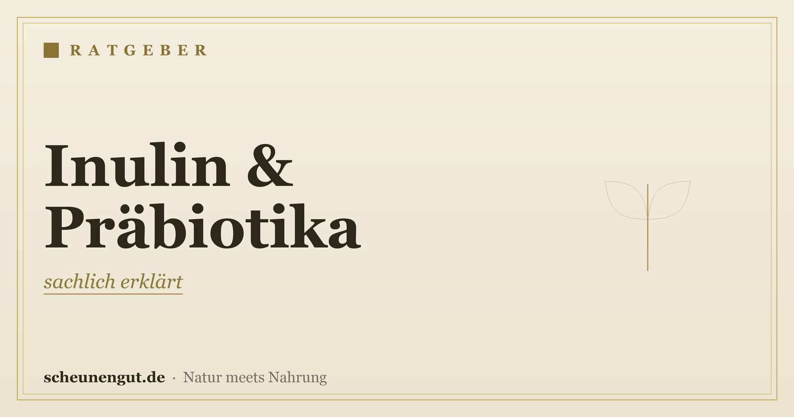 Inulin & Präbiotika: sachlich erklärt – Ratgeber von Scheunengut