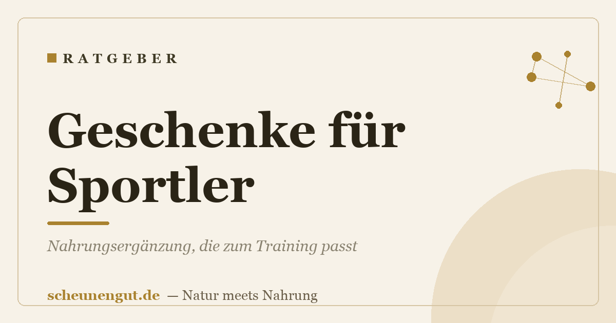 Geschenke für Sportler: Nahrungsergänzung, die zum Training passt