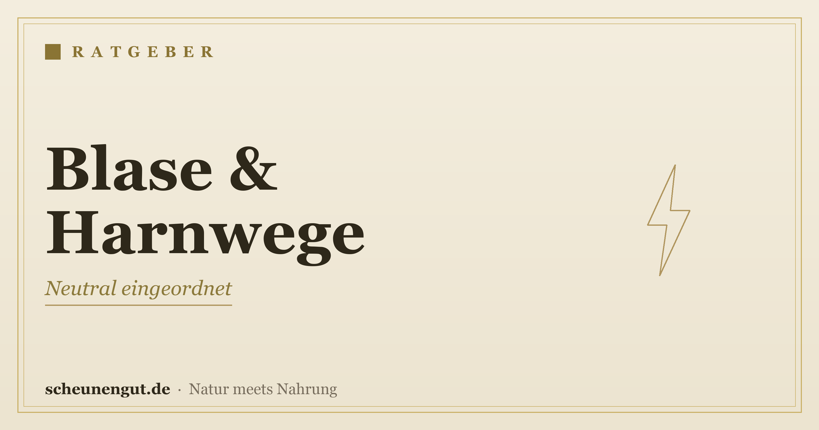Nährstoffe für Blase & Harnwege – Ratgeber von Scheunengut
