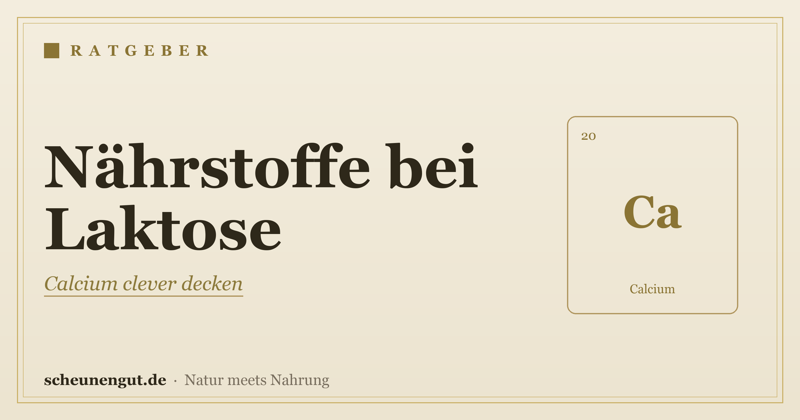 Nährstoffe bei Laktoseintoleranz – Ratgeber von Scheunengut