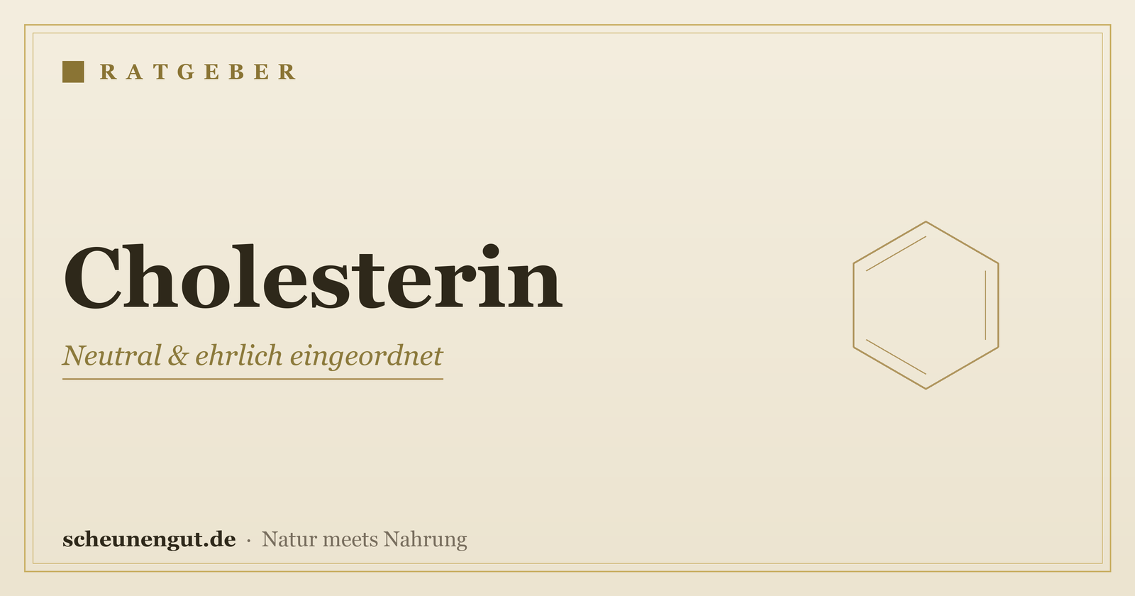 Cholesterin natürlich begleiten – Ratgeber von Scheunengut