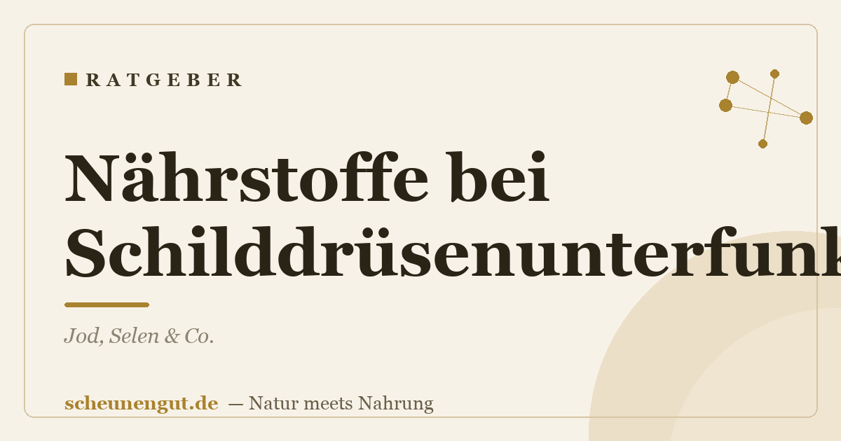Nährstoffe bei Schilddrüsenunterfunktion: Jod, Selen & Co.