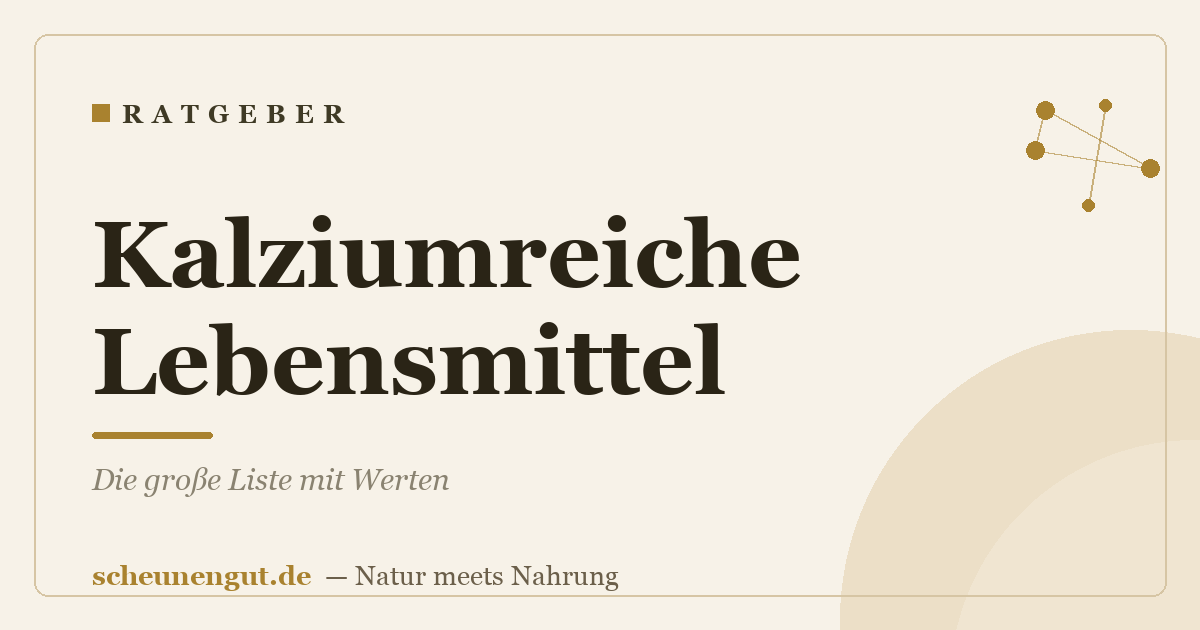 Kalziumreiche Lebensmittel: Die große Liste mit Werten