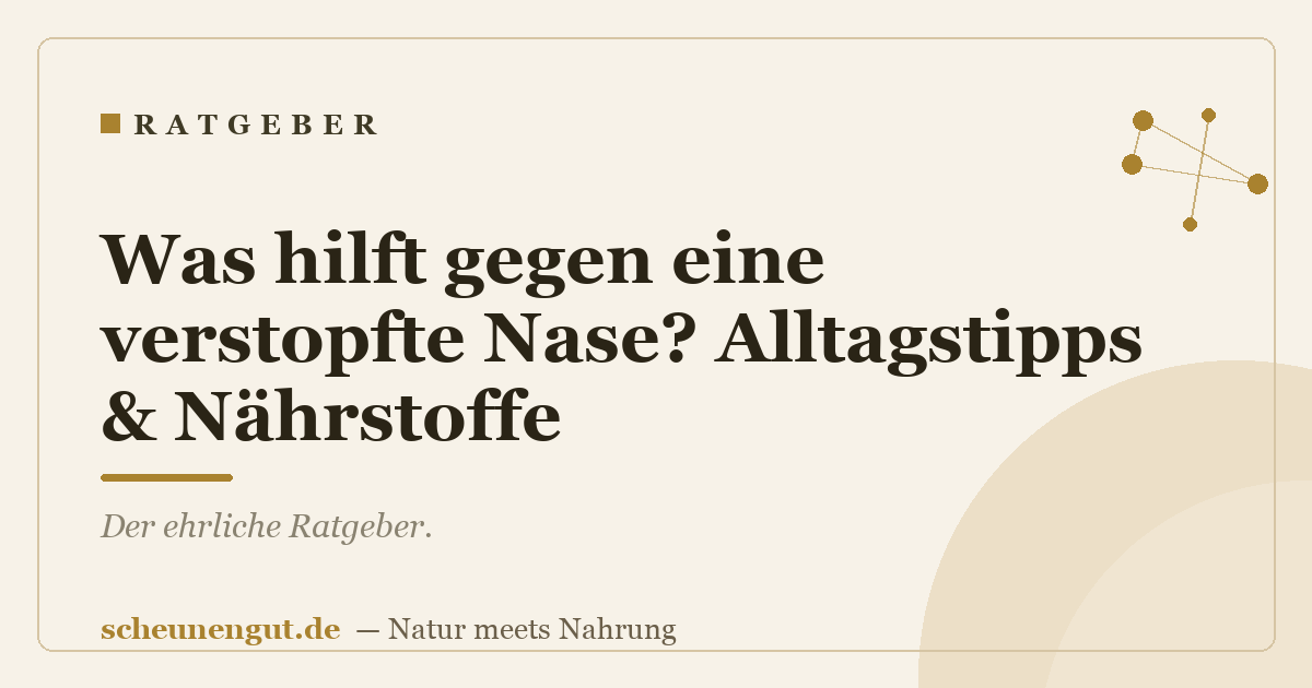 Was hilft gegen eine verstopfte Nase? Alltagstipps & Nährstoffe
