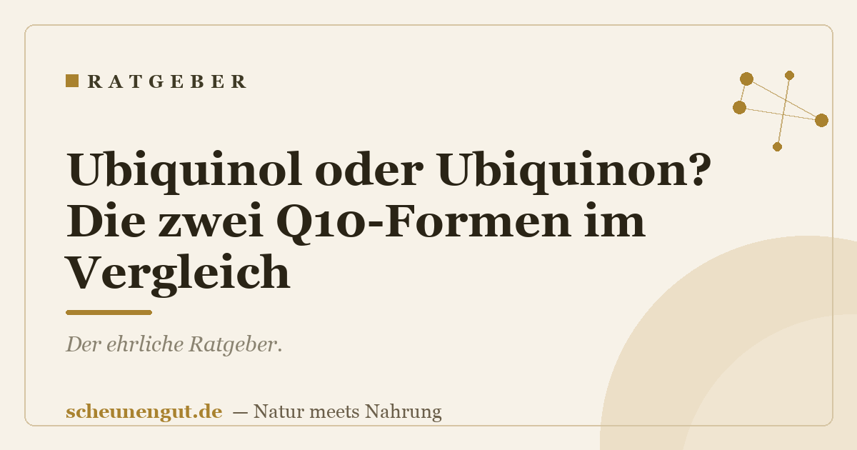 Ubiquinol oder Ubiquinon? Die zwei Q10-Formen im Vergleich