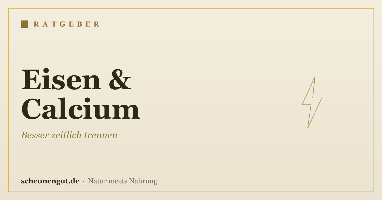 Eisen und Calcium zeitlich trennen – Ratgeber von Scheunengut