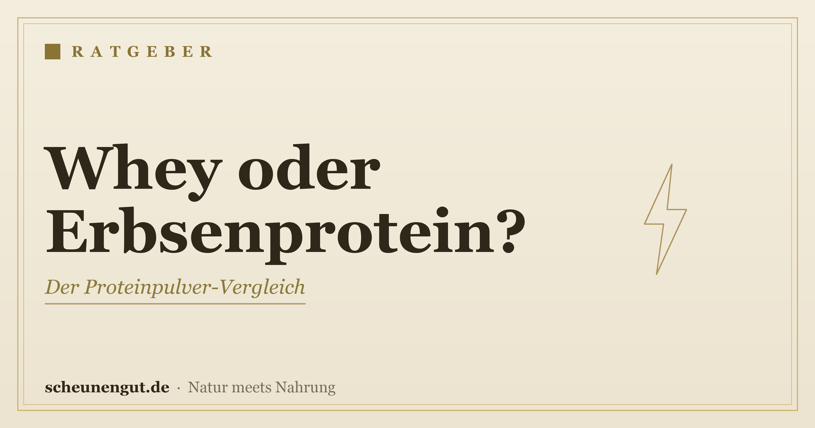 Whey oder Erbsenprotein? Der große Protein-Vergleich – Ratgeber von Scheunengut