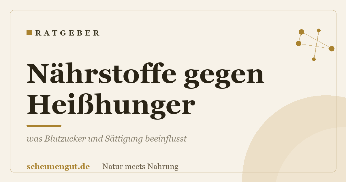 Nährstoffe gegen Heißhunger: was Blutzucker und Sättigung beeinflusst