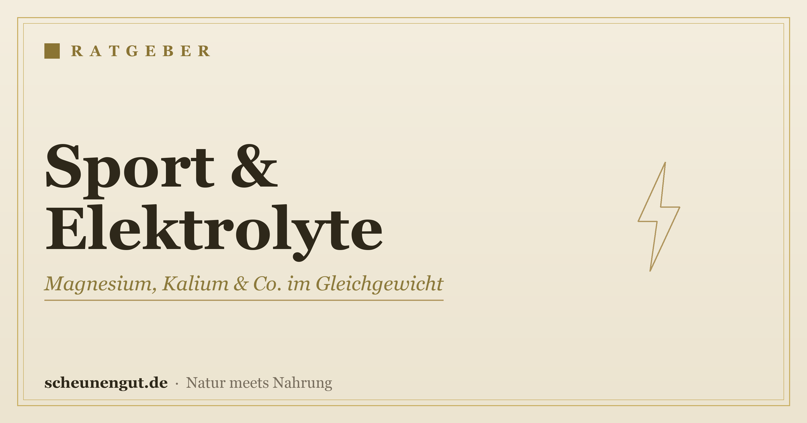 Sport & Elektrolyte – Ratgeber von Scheunengut