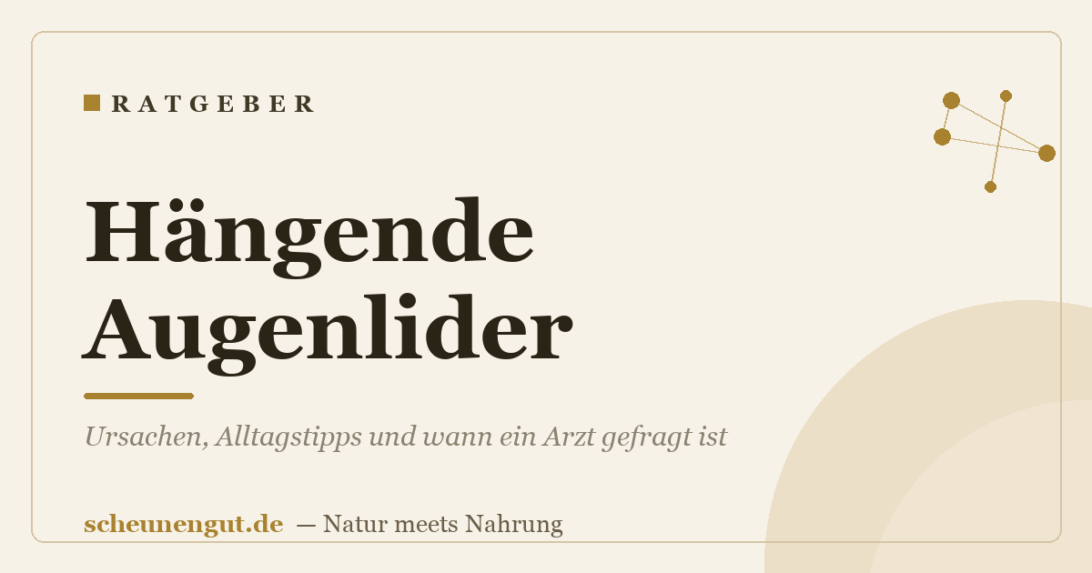 Hängende Augenlider: Ursachen, Alltagstipps und wann ein Arzt gefragt ist