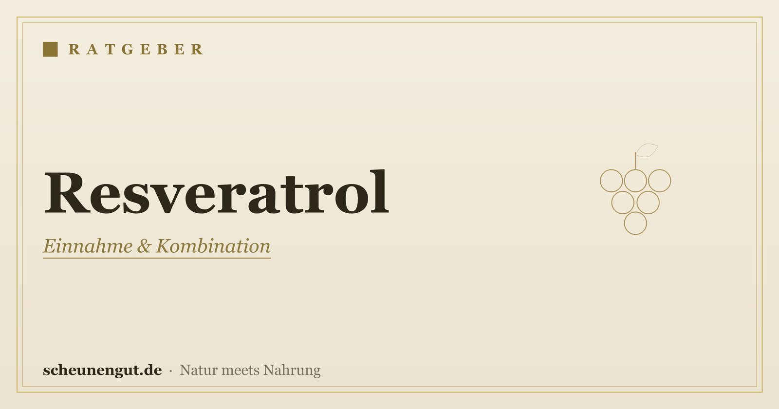 Resveratrol: Einnahme & Kombination – Ratgeber von Scheunengut